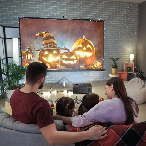 2023 جهاز عرض GINCSRI صغير لأجهزة عرض الفيديو iphone HD 1080P 9800 لومن 200 بوصة جهاز عرض فيلم منزلي صغير محمول جهاز عرض تلفزيون محمول محمول جهاز عرض خارجي مع مكبرات صوت حامل ثلاثي القوائم HDMI USB in Kuwait