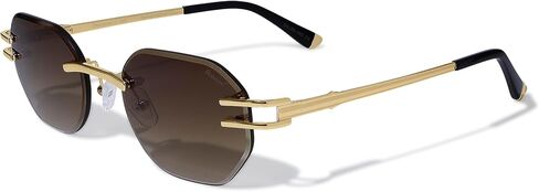 Rimless Sunglasses for Men Womens Trendy Sunglasses Retro Sun Glasses UV Protection 70s Frameless Vintage Cool in Saudi Arabia