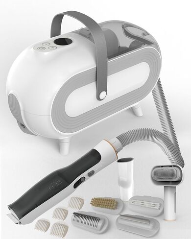 Dog Grooming Kit & Vacuum, Dog Clippers for Grooming with 7-in-1 Pet Grooming Tools and 1.8L Large Dust Cup, 99% Hair Suction, Dog Hair Vacuum Groomer for Shedding Dogs Cats, Hair Cleaning in Saudi Arabia