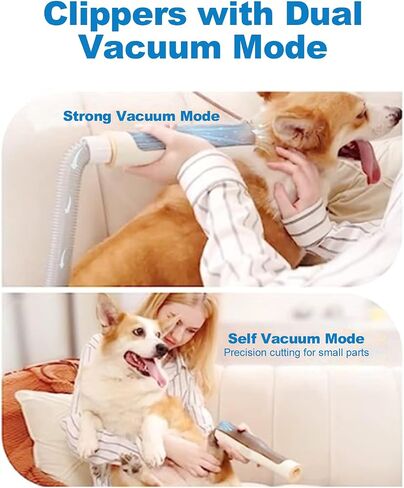 Dog Grooming Kit & Vacuum, Dog Clippers for Grooming with 7-in-1 Pet Grooming Tools and 1.8L Large Dust Cup, 99% Hair Suction, Dog Hair Vacuum Groomer for Shedding Dogs Cats, Hair Cleaning in Saudi Arabia