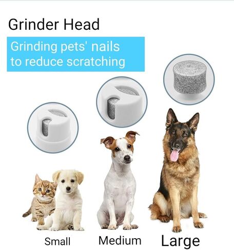 Dog Clippers Grooming Kit with 4 Cutter Heads, Hair Clipper- Super Quiet Paw Trimmer- Rechargeable - Cordless Waterproof Nail Grinder Shaver for Dog and Cats (White) in Kuwait