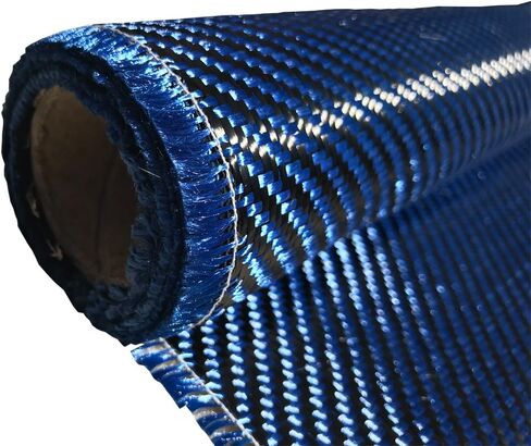 12" x 5 FT - Kevlar FABRIC-2x2 Twill WEAVE-3K/240g (Blue) in Saudi Arabia