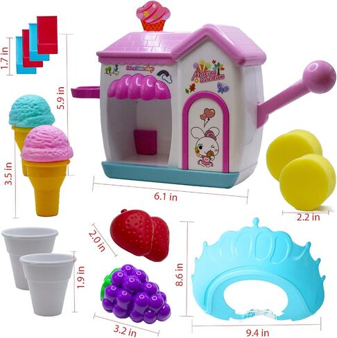 Bath Tub Toys for Kids Ages 4-8- Pretend Ice Cream Toy Bath Bubble Maker Foam Bath Toy Set-No Hole Mold Free Bath Toys for Toddlers 1-3-Boy Girl-Birthday Gift Ideas in Saudi Arabia