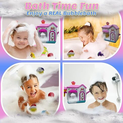 Bath Tub Toys for Kids Ages 4-8- Pretend Ice Cream Toy Bath Bubble Maker Foam Bath Toy Set-No Hole Mold Free Bath Toys for Toddlers 1-3-Boy Girl-Birthday Gift Ideas in Saudi Arabia