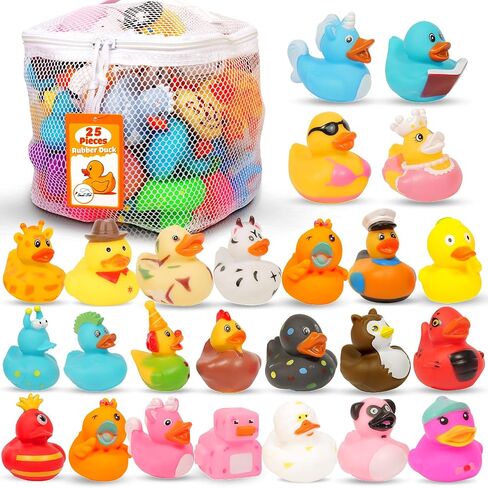 100 Pack Rubber Ducks for Jeep Duck: Assorted Rubber Duck Duckies in Bulk, 2.2inch Cute Mini Rubber Ducks Bath Toys for Kids Pool Activity,Baby Shower,Baby Bath Accessories in Saudi Arabia