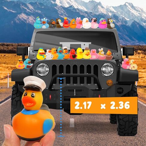 100 Pack Rubber Ducks for Jeep Duck: Assorted Rubber Duck Duckies in Bulk, 2.2inch Cute Mini Rubber Ducks Bath Toys for Kids Pool Activity,Baby Shower,Baby Bath Accessories in Saudi Arabia