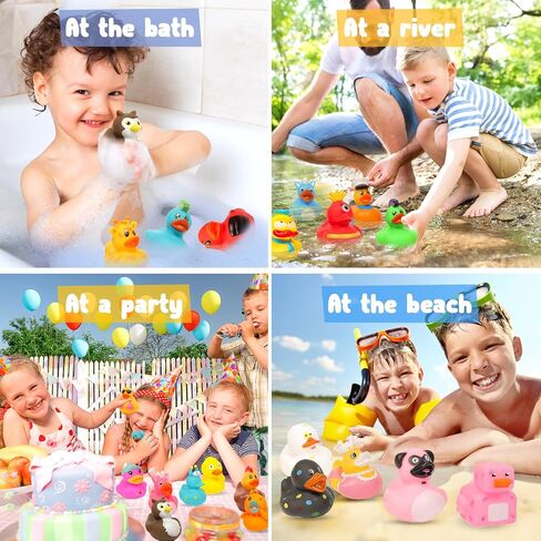 100 Pack Rubber Ducks for Jeep Duck: Assorted Rubber Duck Duckies in Bulk, 2.2inch Cute Mini Rubber Ducks Bath Toys for Kids Pool Activity,Baby Shower,Baby Bath Accessories in Saudi Arabia
