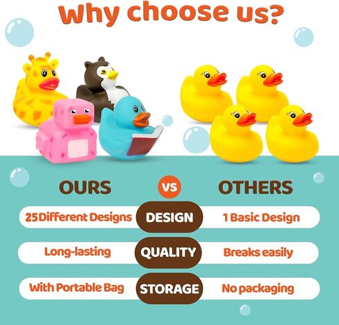 100 Pack Rubber Ducks for Jeep Duck: Assorted Rubber Duck Duckies in Bulk, 2.2inch Cute Mini Rubber Ducks Bath Toys for Kids Pool Activity,Baby Shower,Baby Bath Accessories in Saudi Arabia