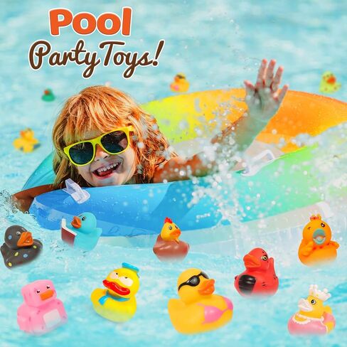 100 Pack Rubber Ducks for Jeep Duck: Assorted Rubber Duck Duckies in Bulk, 2.2inch Cute Mini Rubber Ducks Bath Toys for Kids Pool Activity,Baby Shower,Baby Bath Accessories in Saudi Arabia