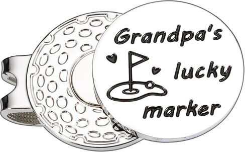 Gift for Grandpa Fathers Day Gift Golf Marker - Grandpa Gifts from Grandson Granddaughter, Poppy Golf Lovers Valentines Christmas Magnetic Hat Clip, Grandpa's Lucky Marker in Saudi Arabia