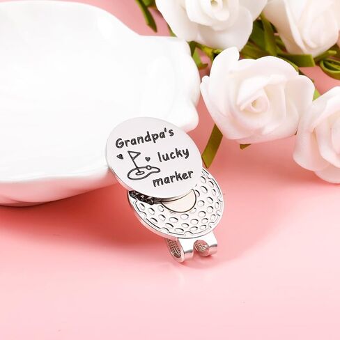 Gift for Grandpa Fathers Day Gift Golf Marker - Grandpa Gifts from Grandson Granddaughter, Poppy Golf Lovers Valentines Christmas Magnetic Hat Clip, Grandpa's Lucky Marker in Saudi Arabia