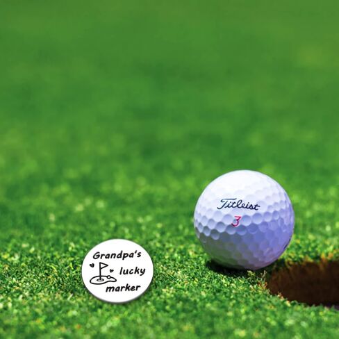 Gift for Grandpa Fathers Day Gift Golf Marker - Grandpa Gifts from Grandson Granddaughter, Poppy Golf Lovers Valentines Christmas Magnetic Hat Clip, Grandpa's Lucky Marker in Saudi Arabia
