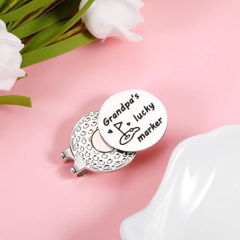 Gift for Grandpa Fathers Day Gift Golf Marker - Grandpa Gifts from Grandson Granddaughter, Poppy Golf Lovers Valentines Christmas Magnetic Hat Clip, Grandpa's Lucky Marker in Saudi Arabia
