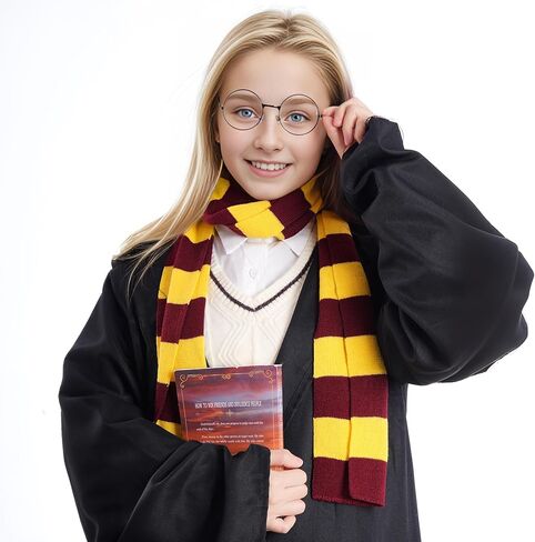 مجموعة إكسسوارات أزياء الساحر، نظارات ساحرة مبتكرة ووشاح محبوك مخطط لحفلات أعياد الميلاد والهالوين in Kuwait