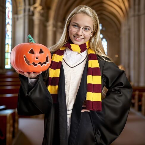 مجموعة إكسسوارات أزياء الساحر، نظارات ساحرة مبتكرة ووشاح محبوك مخطط لحفلات أعياد الميلاد والهالوين in Kuwait