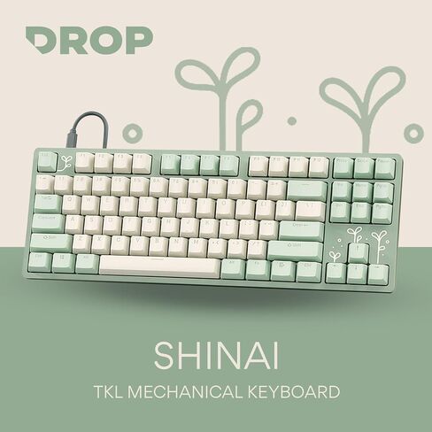 DROP Expression Series Togekey TKL Mechanical Keyboard - Gateron Yellow KS3 Linear Switches - PBT Double-Shot Keycaps - LED Backlight - Silver in Saudi Arabia