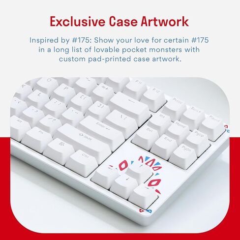 DROP Expression Series Togekey TKL Mechanical Keyboard - Gateron Yellow KS3 Linear Switches - PBT Double-Shot Keycaps - LED Backlight - Silver in Saudi Arabia