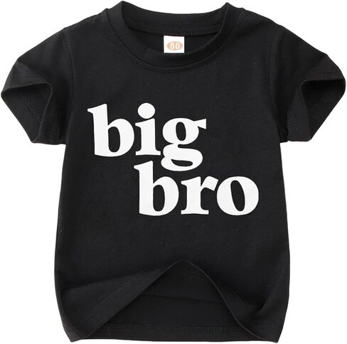 قميص KEKEMI Big Bro للأطفال الصغار الذين تمت ترقيتهم إلى إعلان الأخ الأكبر تي شيرت للأطفال الأولاد والأخ متطابق مع فتحة رقبة دائرية in Kuwait
