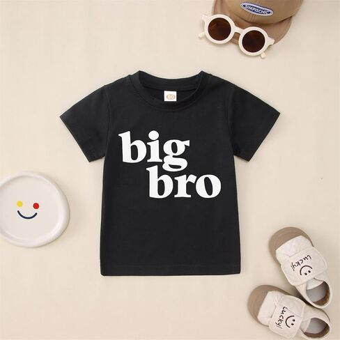 قميص KEKEMI Big Bro للأطفال الصغار الذين تمت ترقيتهم إلى إعلان الأخ الأكبر تي شيرت للأطفال الأولاد والأخ متطابق مع فتحة رقبة دائرية in Kuwait