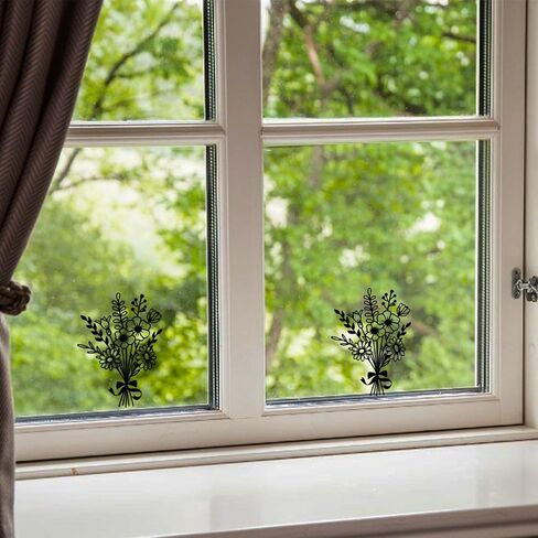 1 Sheet Birth Month Flower Bouquet Decal Wildflowers Bouquet Stickers,Boho Floral Car Bumper Decal Vinyl Floral Bouquet Gift for Plant Lovers, Women Birthday Wedding Party Decro|7.9"High(Holographic) in Kuwait