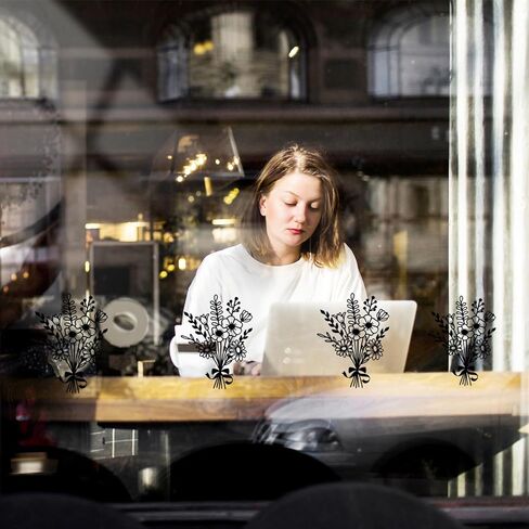 1 Sheet Birth Month Flower Bouquet Decal Wildflowers Bouquet Stickers,Boho Floral Car Bumper Decal Vinyl Floral Bouquet Gift for Plant Lovers, Women Birthday Wedding Party Decro|7.9"High(Holographic) in Kuwait