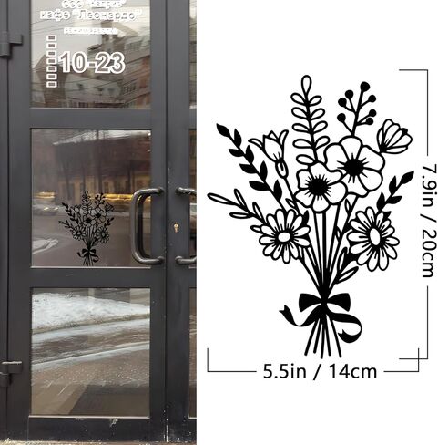 1 Sheet Birth Month Flower Bouquet Decal Wildflowers Bouquet Stickers,Boho Floral Car Bumper Decal Vinyl Floral Bouquet Gift for Plant Lovers, Women Birthday Wedding Party Decro|7.9"High(Holographic) in Kuwait