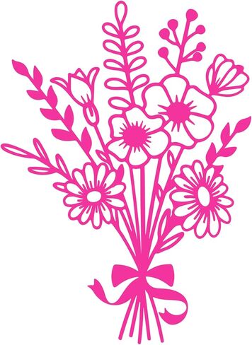 1 Sheet Birth Month Flower Bouquet Decal Wildflowers Bouquet Stickers,Boho Floral Car Bumper Decal Vinyl Floral Bouquet Gift for Plant Lovers, Women Birthday Wedding Party Decro|7.9"High(Holographic) in Saudi Arabia