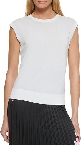 DKNY Women's Sleeveless Lightweight Crew Neck Sweaters in Saudi Arabia