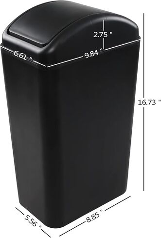 Ponpong 3.5 Gallon Plastic Swing Top Trash Can in Saudi Arabia