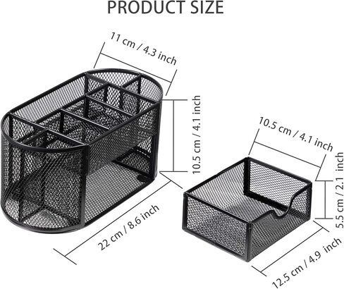 منظم مكتب، منظمات حامل أقلام للوازم المكتبية، تخزين منظمة مكتبية شبكية متعددة الوظائف مع 8 مقصورات ودرج واحد للقرطاسية البيضاوية لمستلزمات المكتب والمدرسة والمنزل in Kuwait