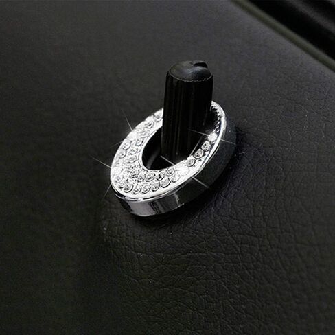 Car Bling Door Lock Pull Rod Bolt Covers, Suit with Mercedes Benz Car, 4 Pack Bling Accessories Door Decals Cover (Oval) in Saudi Arabia