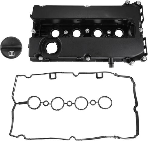 X AUTOHAUX Engine Valve Cover with Gasket Oil Cap for Chevrolet Cruze 2011-2016 for Sonic 2012-2018 for Aveo Trax for Pontiac G3 Cylinder Head Cover No.55564395/55558673 Valve Rocker Cover in Saudi Arabia