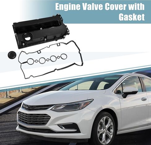 X AUTOHAUX Engine Valve Cover with Gasket Oil Cap for Chevrolet Cruze 2011-2016 for Sonic 2012-2018 for Aveo Trax for Pontiac G3 Cylinder Head Cover No.55564395/55558673 Valve Rocker Cover in Saudi Arabia