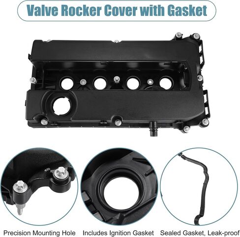 X AUTOHAUX Engine Valve Cover with Gasket Oil Cap for Chevrolet Cruze 2011-2016 for Sonic 2012-2018 for Aveo Trax for Pontiac G3 Cylinder Head Cover No.55564395/55558673 Valve Rocker Cover in Saudi Arabia