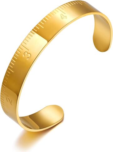 Teacher Bracelet for Women Ruler Gold Cuff Bracelet Back To School Bracelet First Day of School Bracelet for Students Back To School Teacher Appreciation Gift in Kuwait