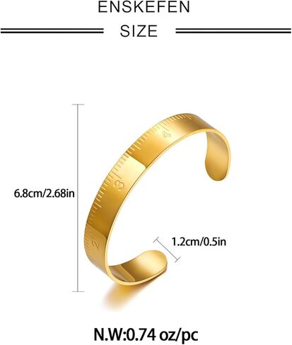 Teacher Bracelet for Women Ruler Gold Cuff Bracelet Back To School Bracelet First Day of School Bracelet for Students Back To School Teacher Appreciation Gift in Kuwait