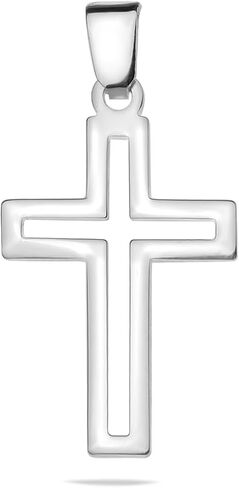 Cross Pendant Sterling Silver 925 Minimalist Design Necklace Charm Unisex Gift Present Jewelry in Saudi Arabia