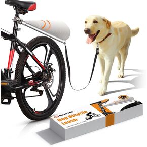 مقود دراجة الكلاب من MRWiZMS - مقود الكلب لركوب الدراجة يمكن تدويره بزاوية 180 درجة، ممتص قوي للصدمات | قابل للتعديل | قابل للإزالة، للتمرين في الهواء الطلق/التدريب على الركض/ركوب الدراجة، مقود آمن للكلاب على الدراجة in Kuwait