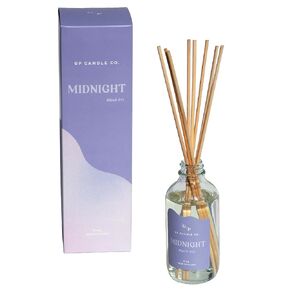 Midnight (Black Iris) 4 oz. Reed Diffuser - 8 reeds with aromatherapy fragrance oil in glass bottle