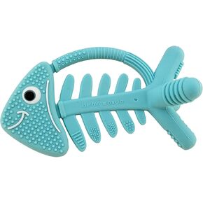 3 in 1 Infant Toys, Baby Teething Toys 3–6 6–12 Months, Teethers for Babies 0–3–6–12 Months for Teething Relief, Baby Gift, Baby Teether Toys, Silicone Sensory Toys, USA Patent Pending, Fish (Olive) in Kuwait