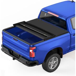 GAOMON Soft Tri-Fold Truck Bed Cover, fits Chevy Silverado 2019-2024,GMC Sierra 1500, 6.6FT Bed, Tonneau Covers for Trucks Protecting Your Cargo Truck Tonneau Covers Suitable for All Kinds of Weather