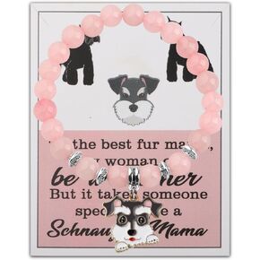LQRI Schnauzer Charm Bracelet Schnauzer Mama Gift Pet Dog Lover Jewelry for Dog Lovers Schnauzer Owner Gift