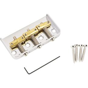 Fender 3 Custom Cut-Off Vintage-Style Tele Compensated Brass Saddles Electric Guitar Bridge (0990809000)