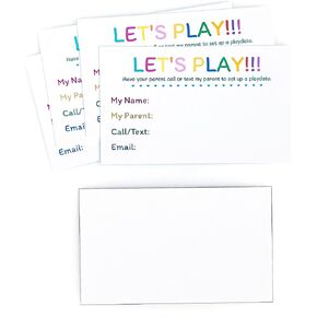 مجموعة بطاقات ITZAMNA Let's Play مقاس 3.5 × 2 مع تصميم كلمة قوس قزح، حزمة مكونة من 100 بطاقة بحجم بطاقة العمل in Kuwait