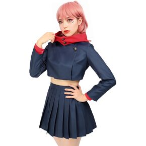 C-ZOFEK Yuji Cosplay Costume Women Hoodie Pleated Skirt Uniform
