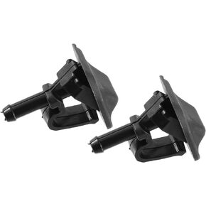Motoforti Front Car Windshield Washer Nozzle Wiper Spray Jet, for Jeep Wrangler 2002-2012, Plastic, Black, 2pcs