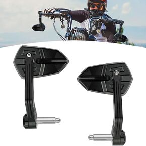 Bar End Mirrors for Motorcycles CNC Aluminum Alloy Motorcycle Mirrors for Handlebars Universal motorcycle bar end mirrors Fit for Most Motorcycle with 7/8" Handlebars