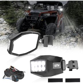 UTV Side Mirrors with LED Lights, ACEC SHOP UTV Side Mirrors for Pro-Fit Roll Cage Rear View Mirrors Compatible with Polaris Ranger General Can-Am Defender Maverick Trail