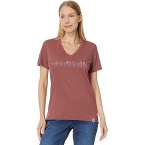 Carhartt Men's Relaxed Fit Lightweight Short Sleeve Carhartt Graphic V-Neck T-Shirt