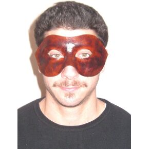 Leather Brown Colombina Liscia Venetian Masquerade Mask